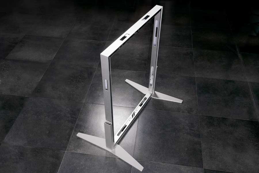 Komplettfertiung Komponenten Aluminiumprofilrahmen Messebau